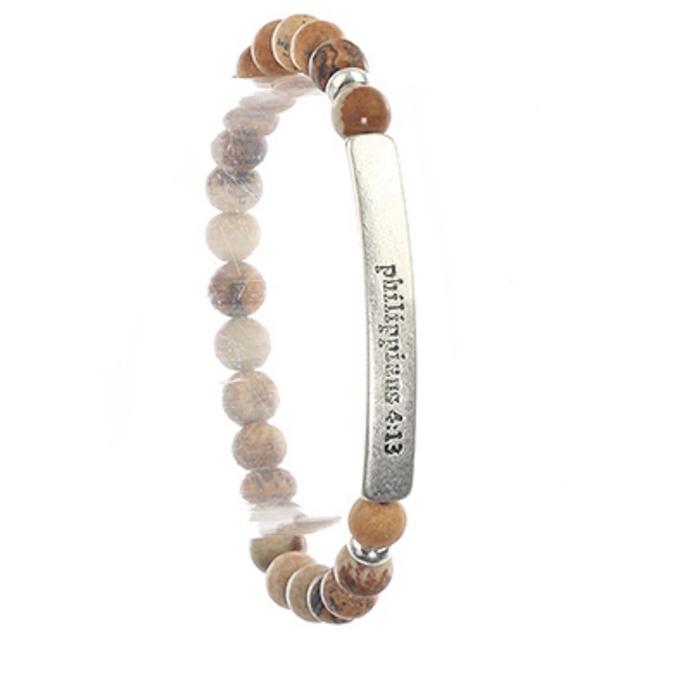Light Colorado Topaz Scripture Bracelet NWT